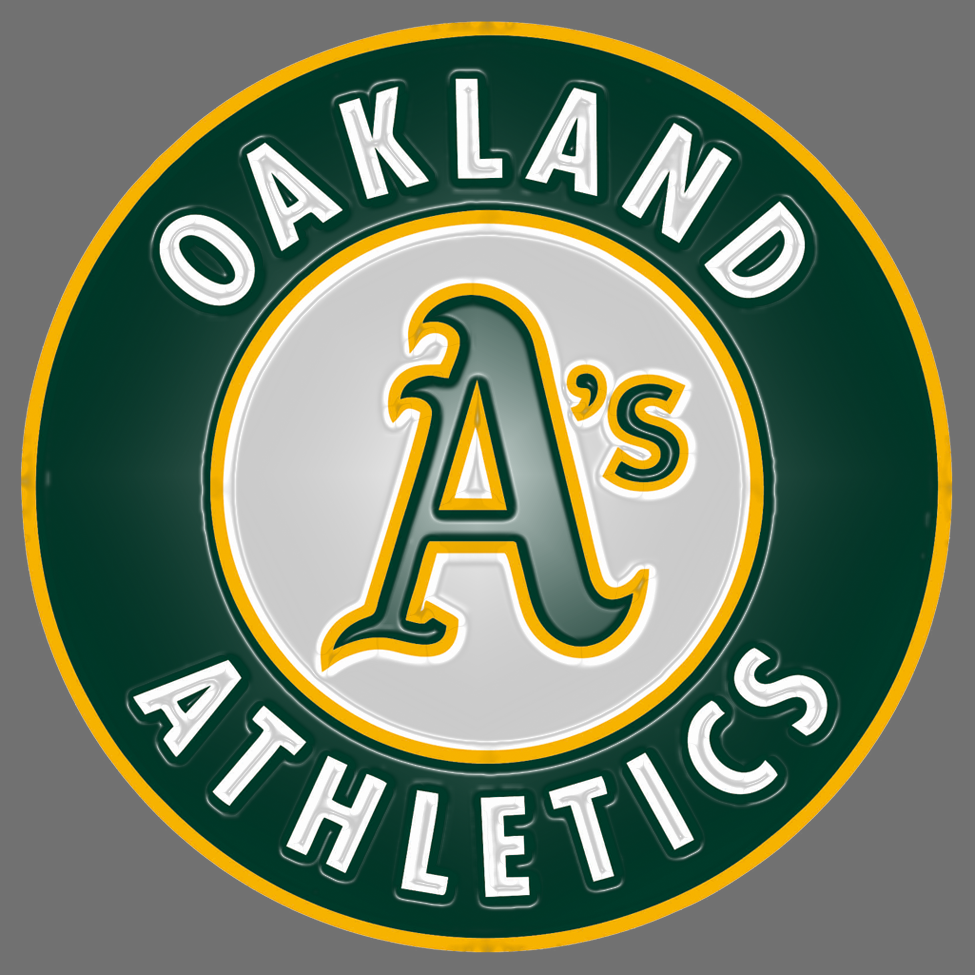 Oakland Athletics Plastic Effect Logo vinyl decal